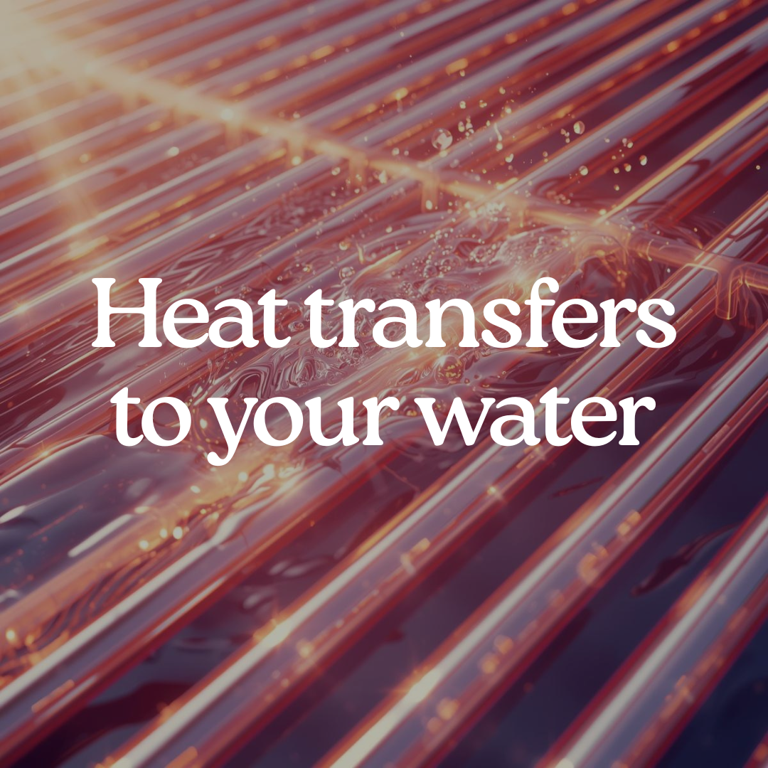 Heat transfers to your water